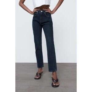 Dark Denim Zara High-Rise Slim Ankle Jeans (NWT)